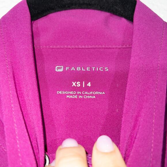 Fabletics Mulberry Purple Ninety‎ Six Windbreaker Jacket Size 4 - Picture 6 of 8